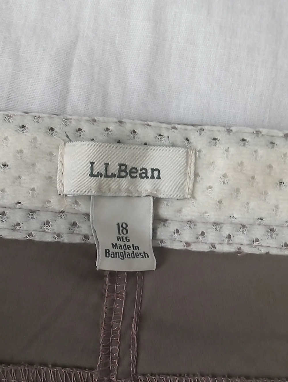 L.L. Bean Women's Taupe Casual Bermuda Shorts